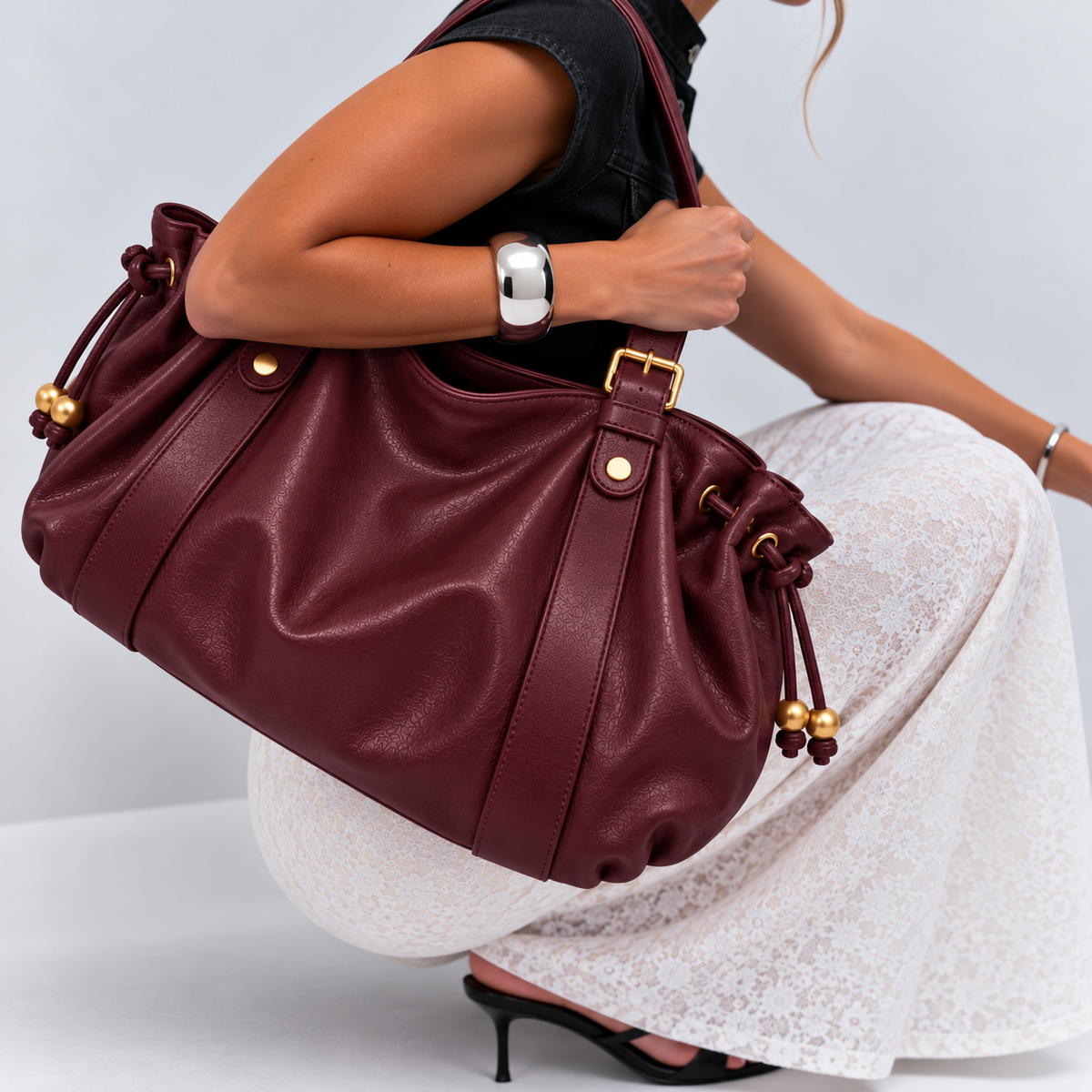 Sac à main Rivoli - cuir premium/ daim