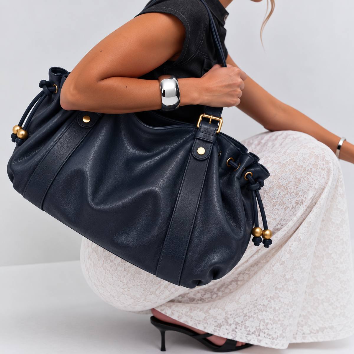 Sac à main Rivoli - cuir premium/ daim