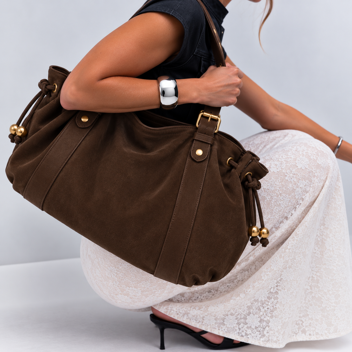 Sac à main Rivoli - cuir premium/ daim