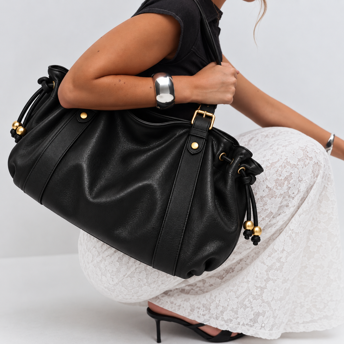 Sac à main Rivoli - cuir premium/ daim