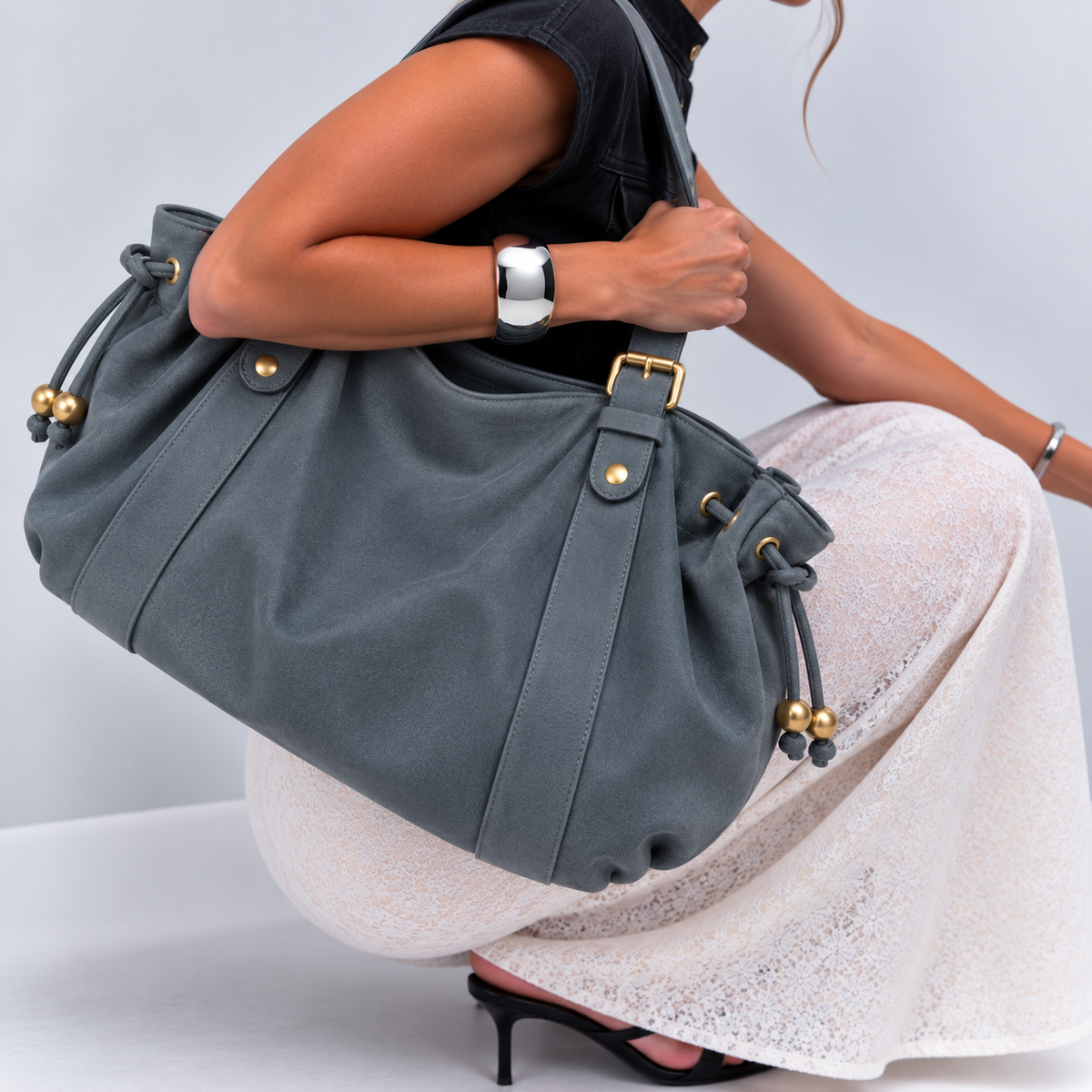 Sac à main Rivoli - cuir premium/ daim