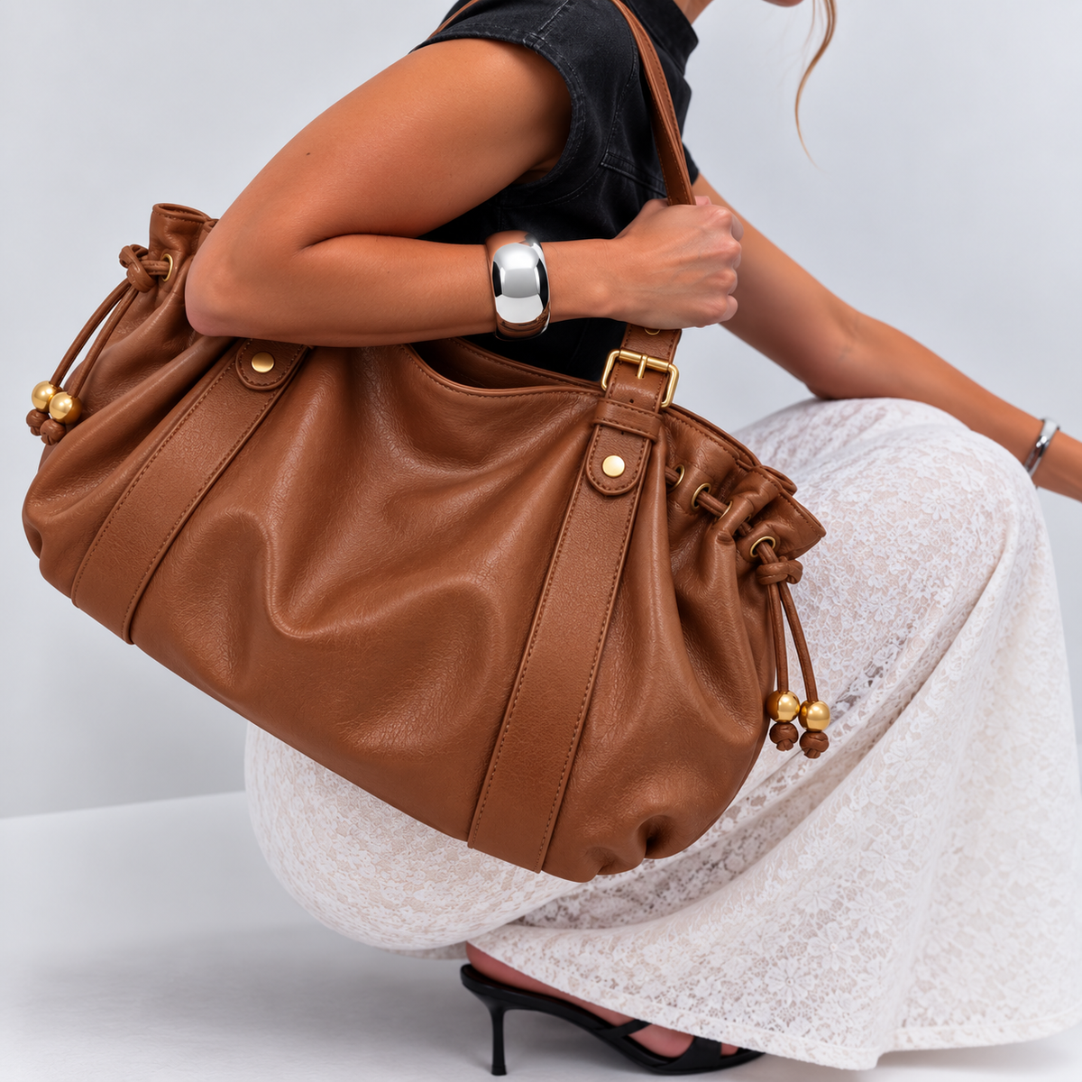 Sac à main Rivoli - cuir premium/ daim