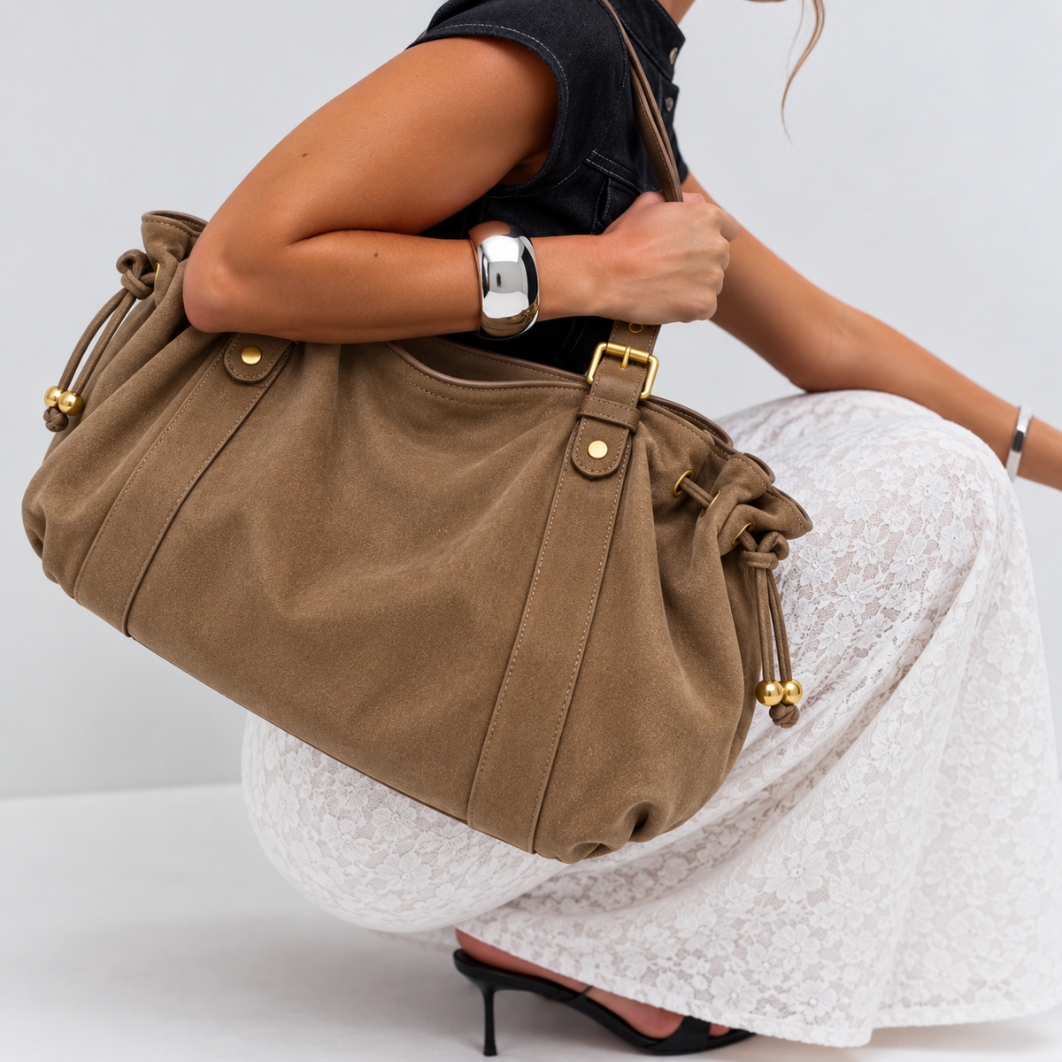 Sac à main Rivoli - cuir premium/ daim