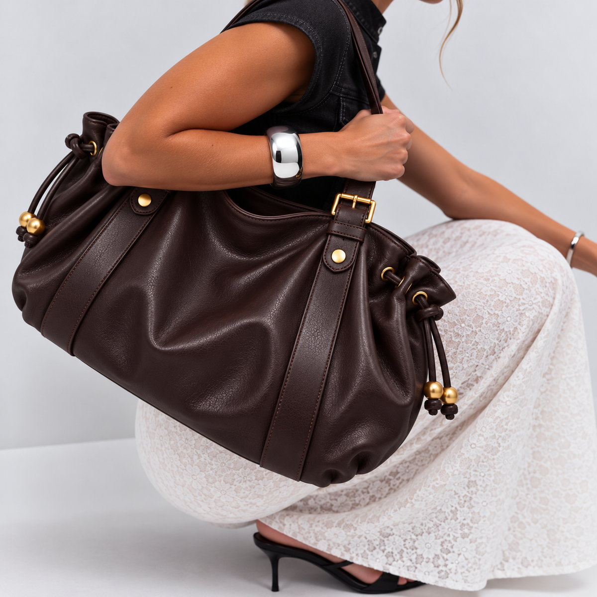 Sac à main Rivoli - cuir premium/ daim