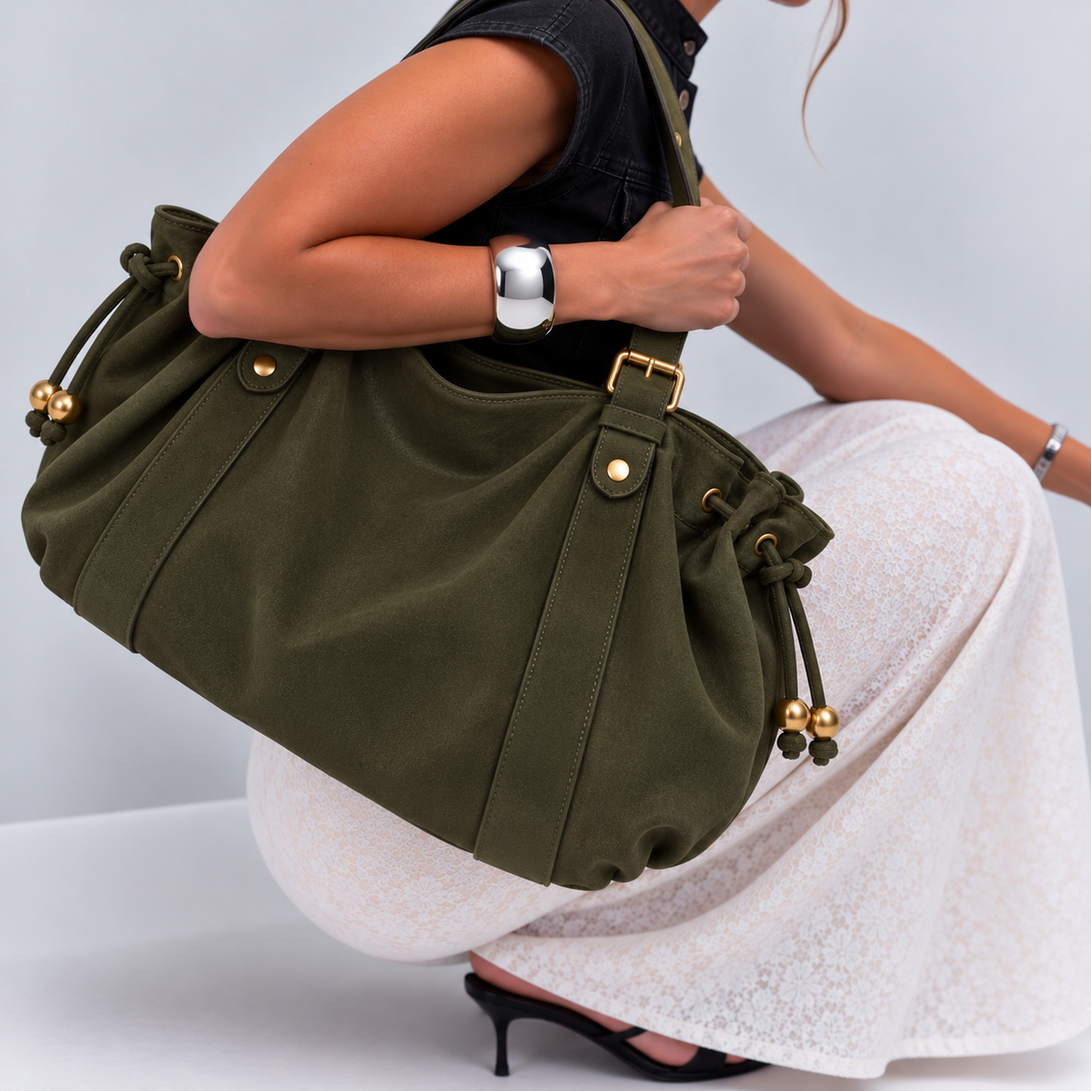 Sac à main Rivoli - cuir premium/ daim