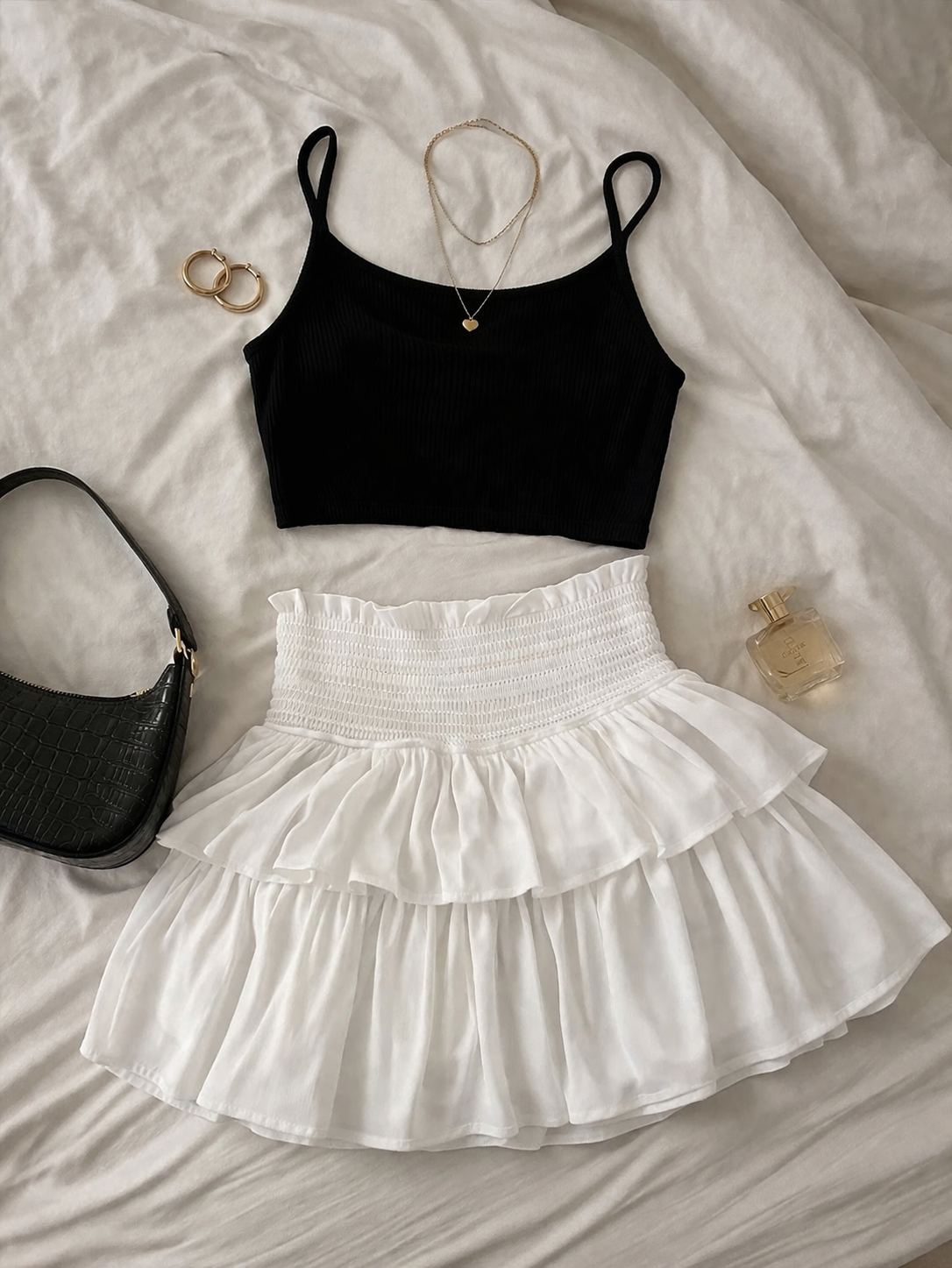 Jupe blanche courte femme