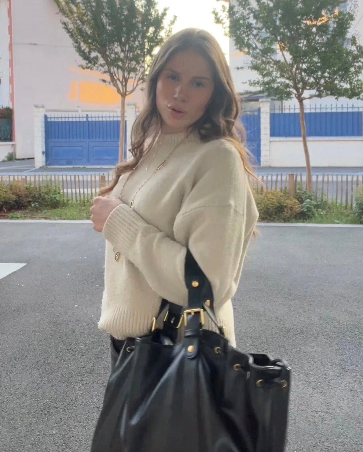 Sac à main Rivoli - cuir premium/ daim