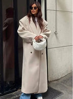 manteau long oversize en laine