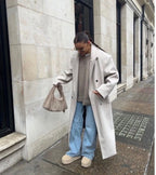 manteau long oversize en laine