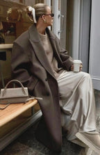 manteau long oversize en laine