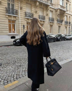 manteau long oversize en laine