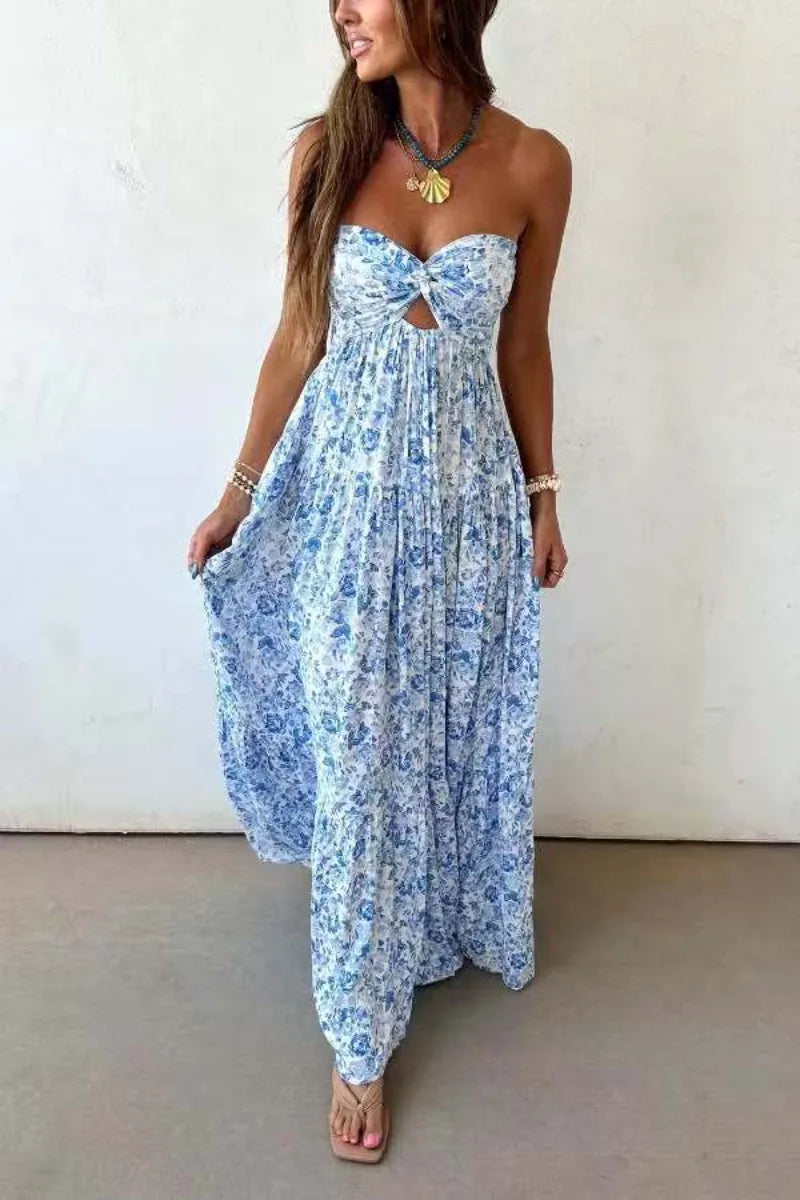 Robe bleu bohème