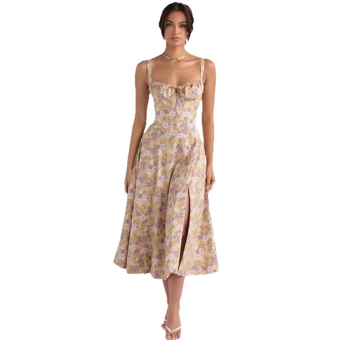 robe élégante col en V