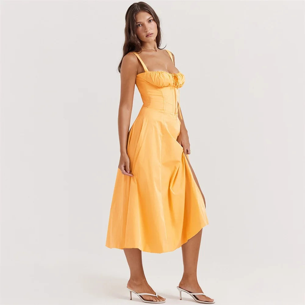 robe élégante col en V