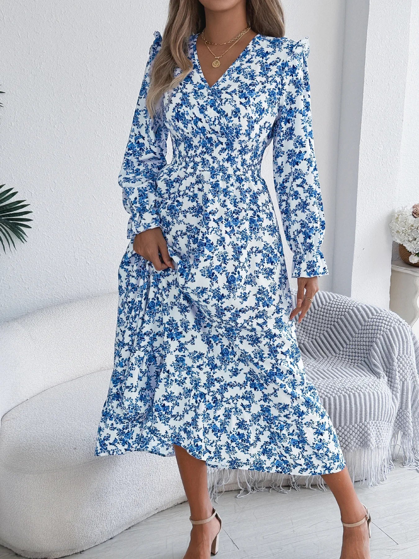 robe longue fleurie