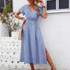 robe longue floral a pois