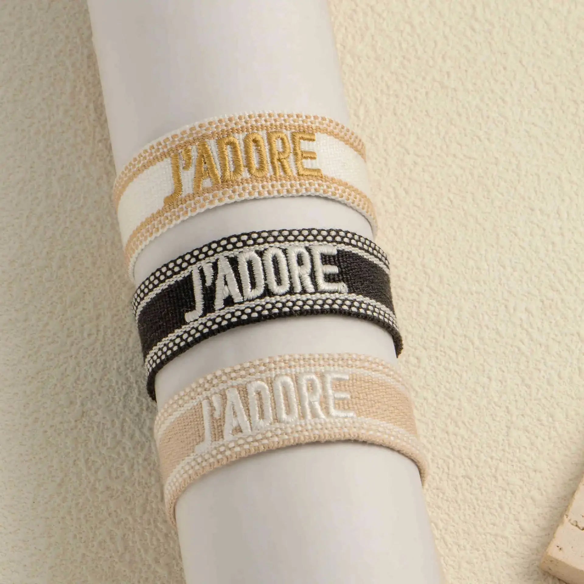 Bracelet j’adore tissu offert a partir de 50€ d'achat