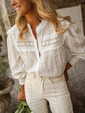 Blouse blanche dentelle