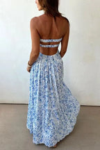 Robe bleu bohème