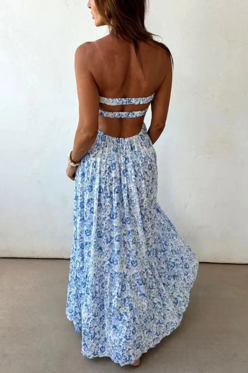 Robe bleu bohème