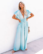 robe pour plage bohème col en V