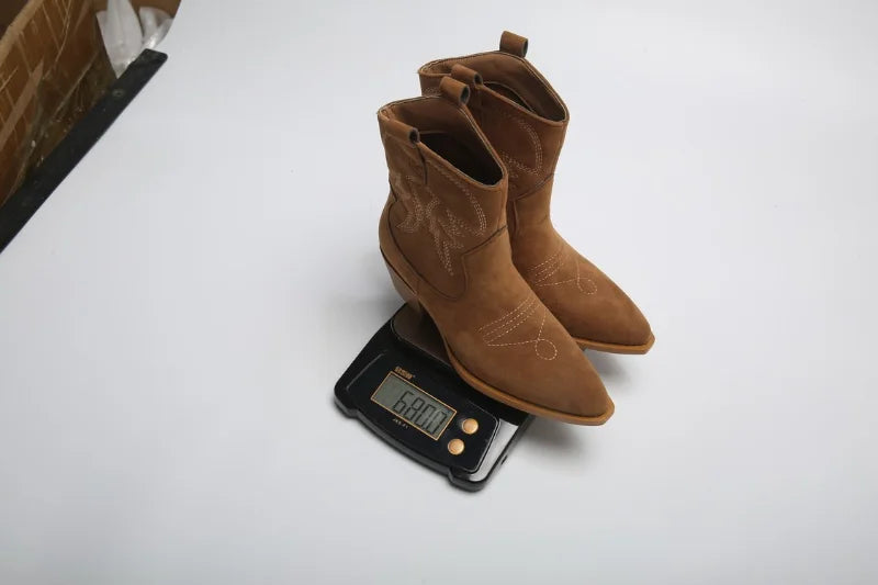 bottes femme style cow boy cuir