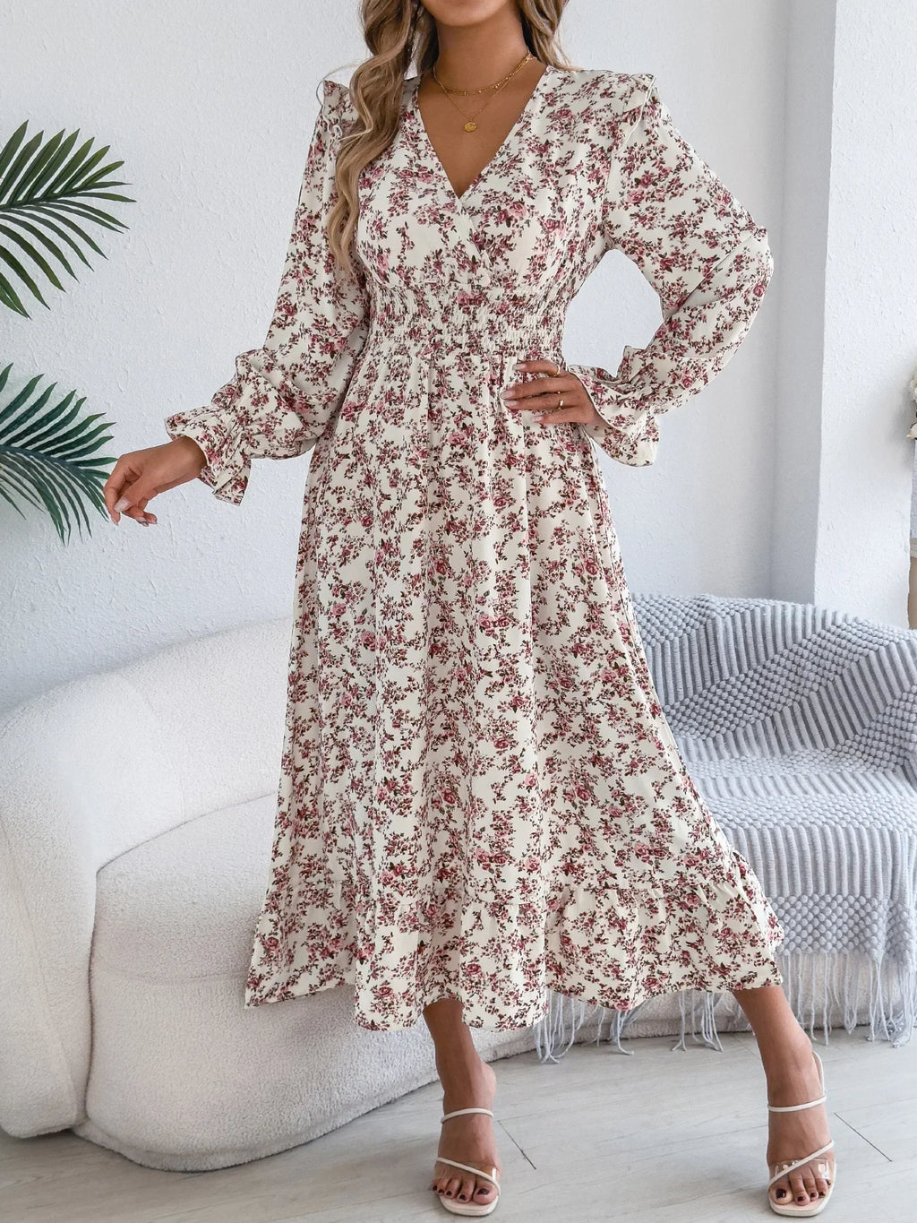 robe longue fleurie