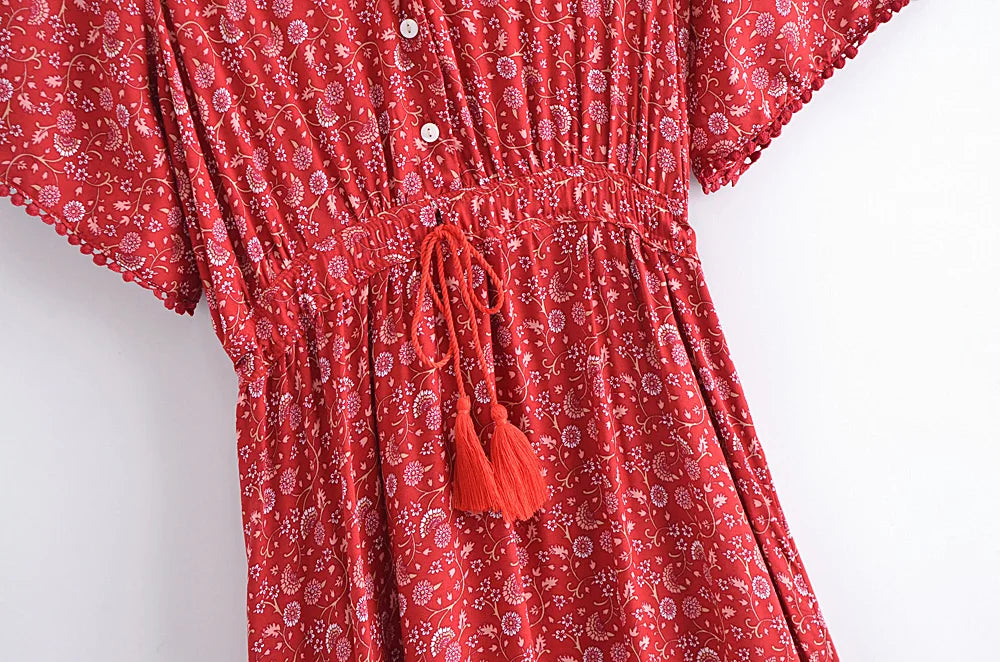 robe longue été col en V