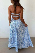 Robe bleu bohème