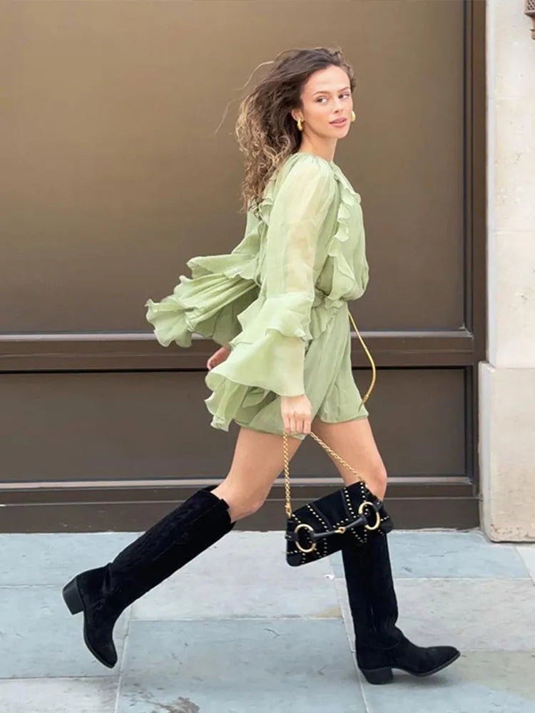 robe légère verte