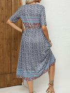 Robe bohème col rond