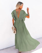 robe pour plage bohème col en V