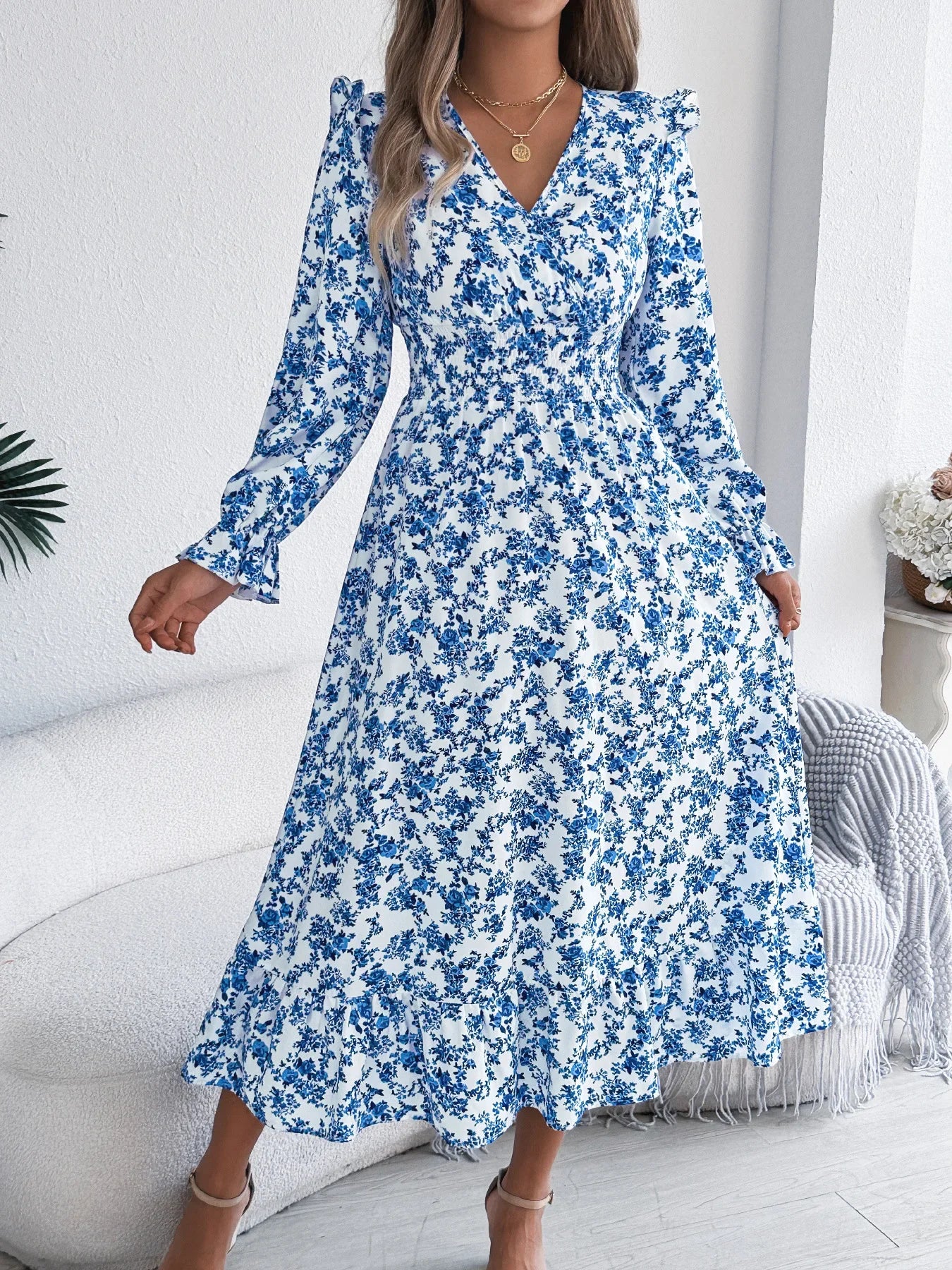 robe longue fleurie