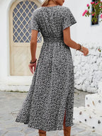 robe longue floral a pois