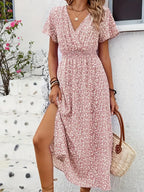robe longue floral a pois