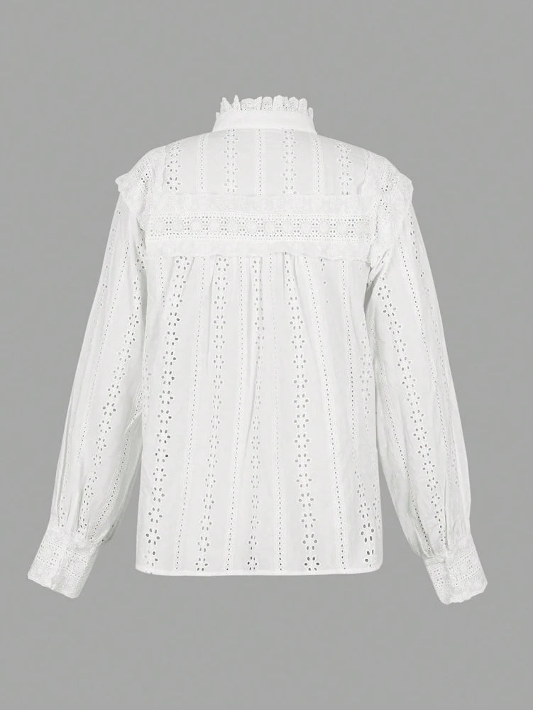 Blouse blanche dentelle