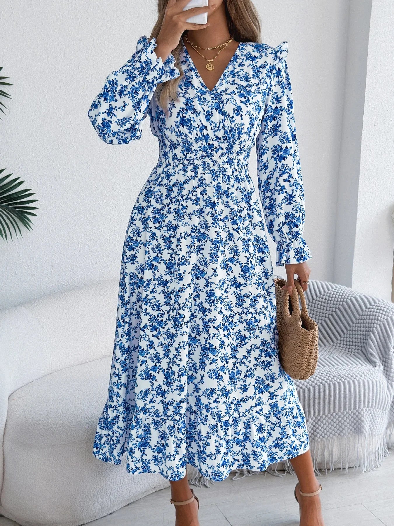 robe longue fleurie