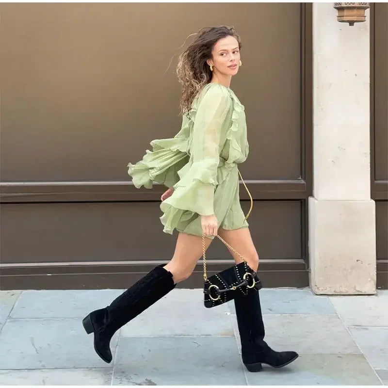 robe légère verte
