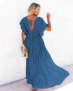 robe pour plage bohème col en V
