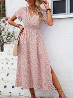 robe longue floral a pois