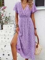 robe longue floral a pois