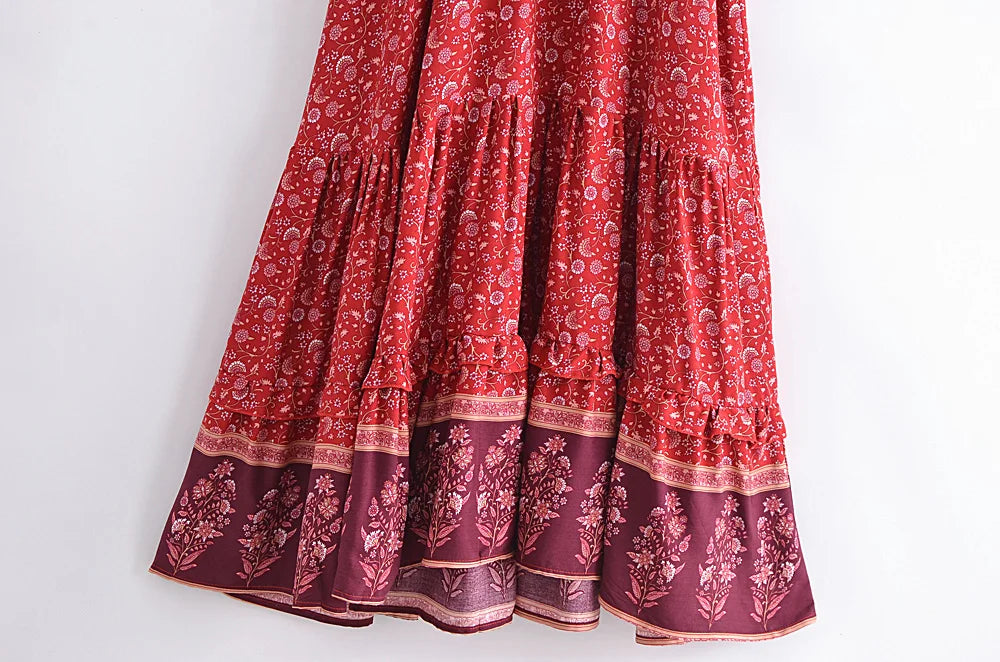robe longue été col en V