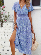 robe longue floral a pois