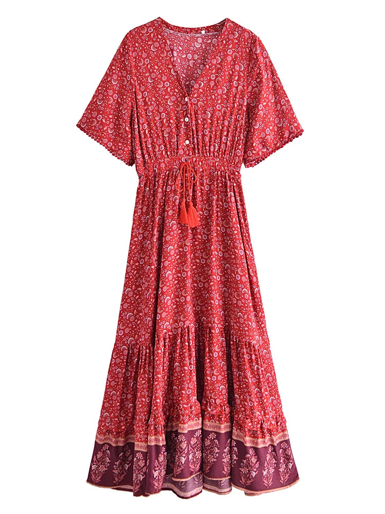 robe longue été col en V