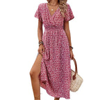 robe longue floral a pois