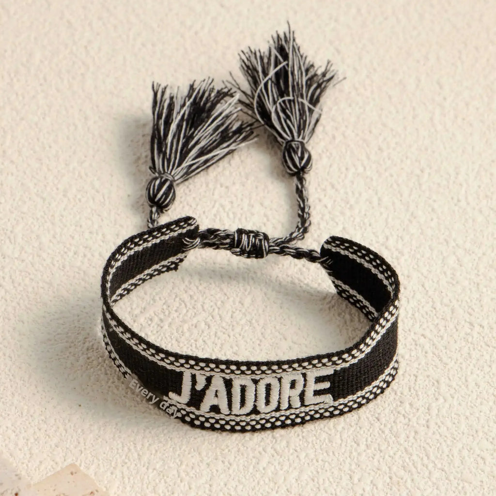 Bracelet j’adore tissu offert a partir de 50€ d'achat