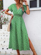 robe longue floral a pois