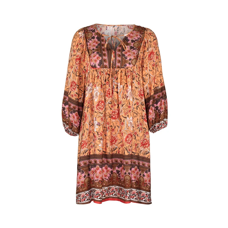 Robe courte imprimée floral