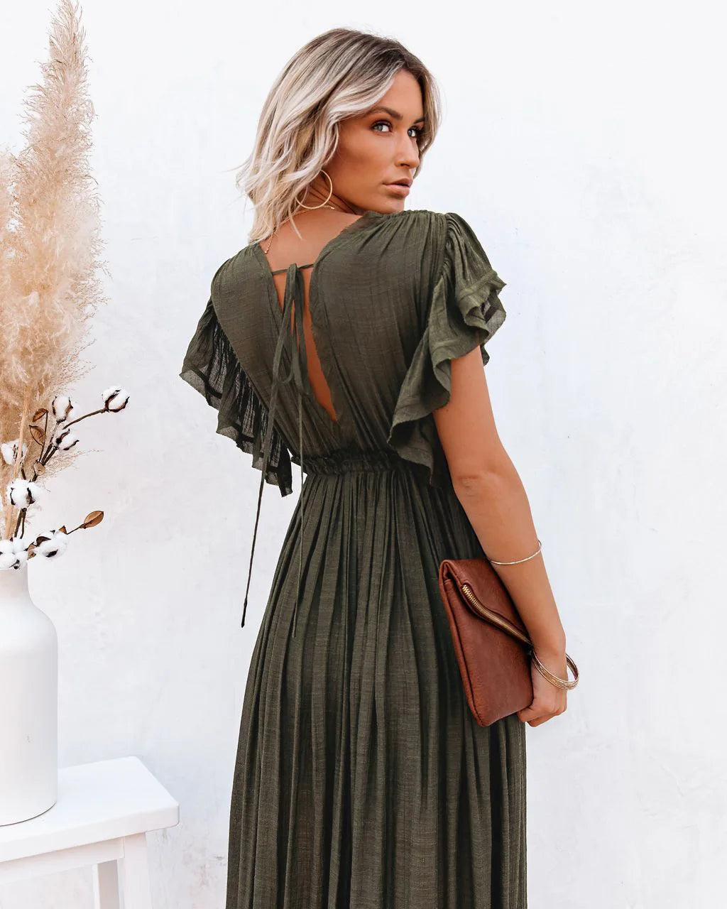 robe pour plage bohème col en V