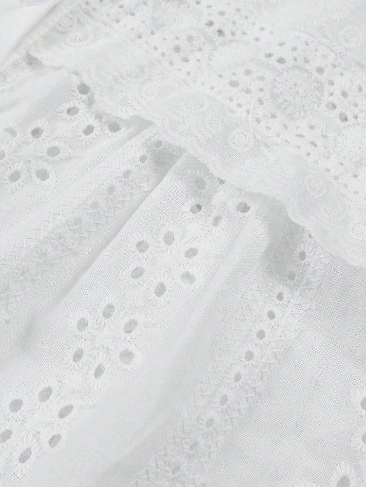 Blouse blanche dentelle